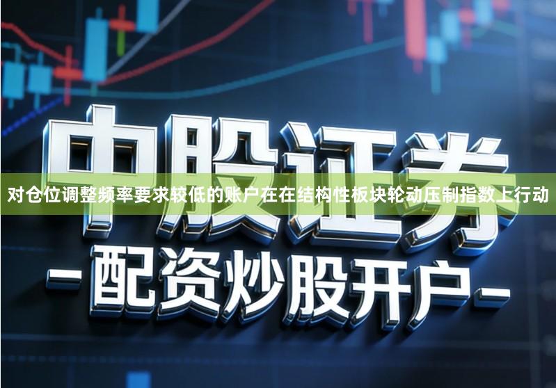 对仓位调整频率要求较低的账户在在结构性板块轮动压制指数上行动