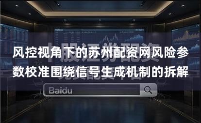 风控视角下的苏州配资网风险参数校准围绕信号生成机制的拆解